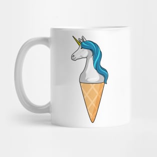 Unicorn with Waffle ice cream Mug